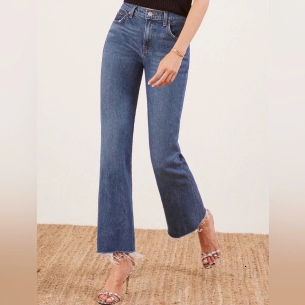 Reformation Cropped Flood Jeans